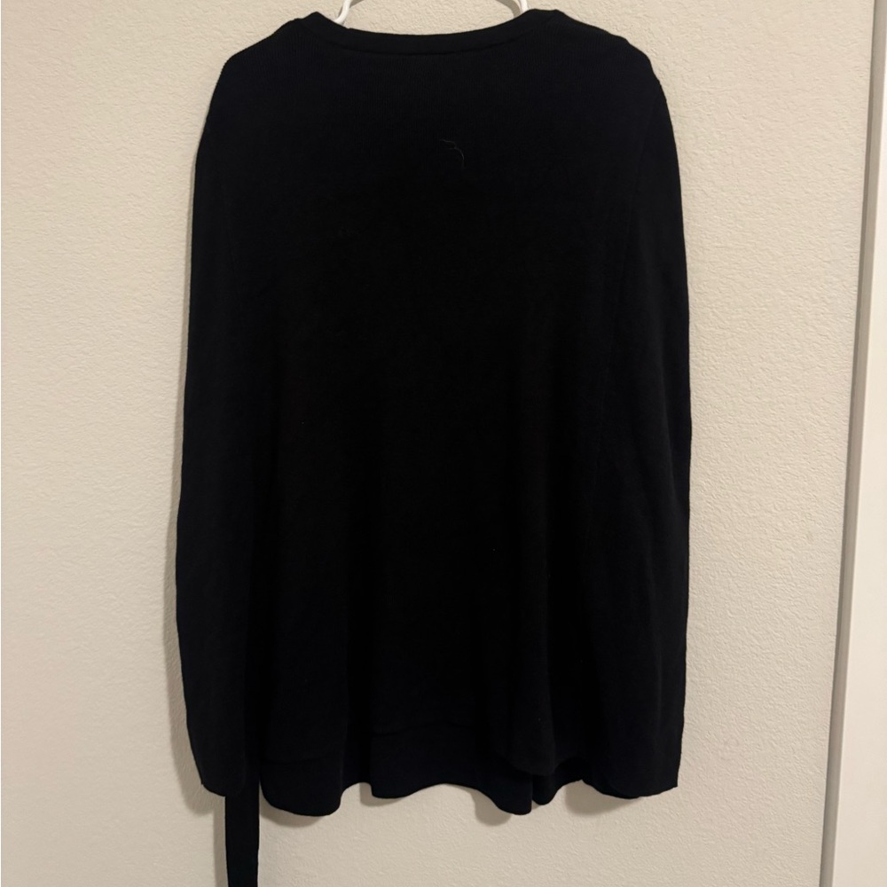Chico’s Karla Cape Cardigan Sweater Fashion Black - Picture 7 of 7